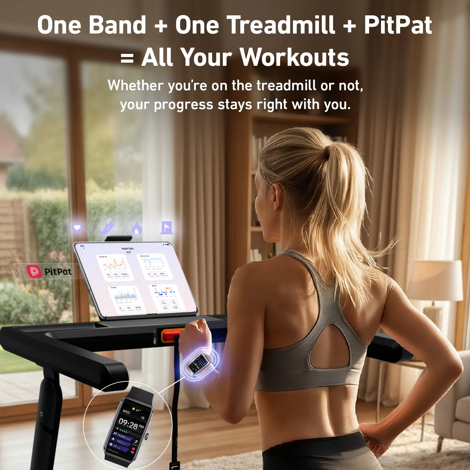 DeerRun X20 Incline Home Treadmill with 15% Auto Incline & Full Running Deck | 400 lbs, 11.3 mph - Image 8