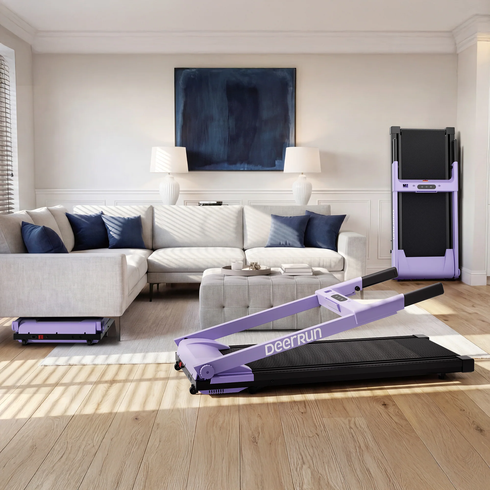 DeerRun All-New 2026 A1 Pro Move+ 6% Incline Foldable Treadmill——Upgraded Chip & NFC Support | 350 lbs, 10 mph Dreamy Violet - Image 12