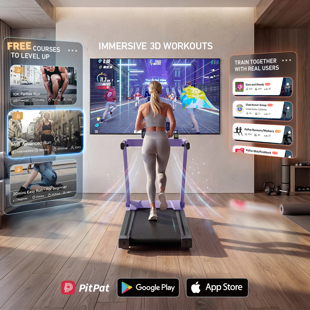 DeerRun All-New 2026 A1 Pro Move+ 6% Incline Foldable Treadmill——Upgraded Chip & NFC Support | 350 lbs, 10 mph Dreamy Violet - Image 16