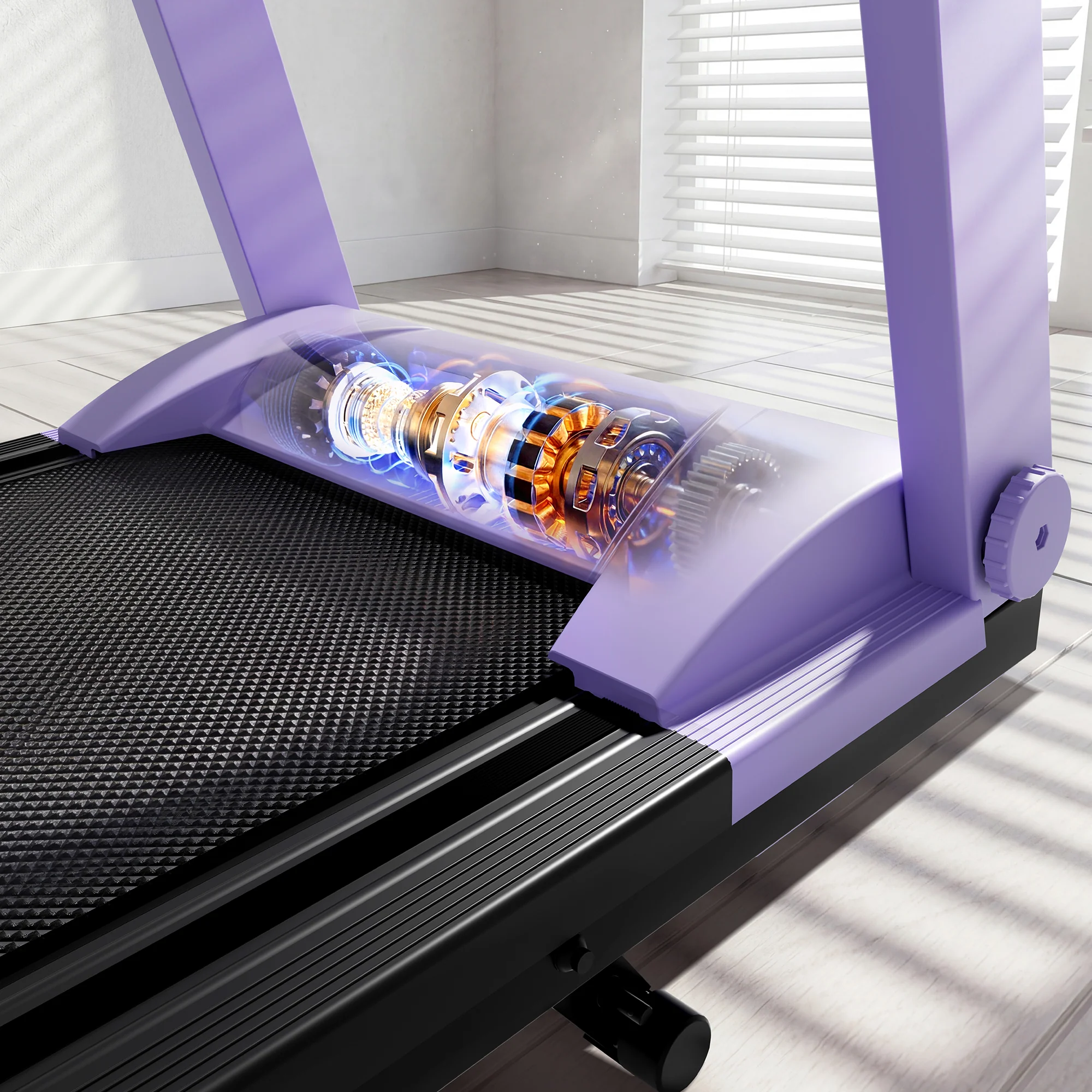 DeerRun All-New 2026 A1 Pro Move+ 6% Incline Foldable Treadmill——Upgraded Chip & NFC Support | 350 lbs, 10 mph Dreamy Violet - Image 22