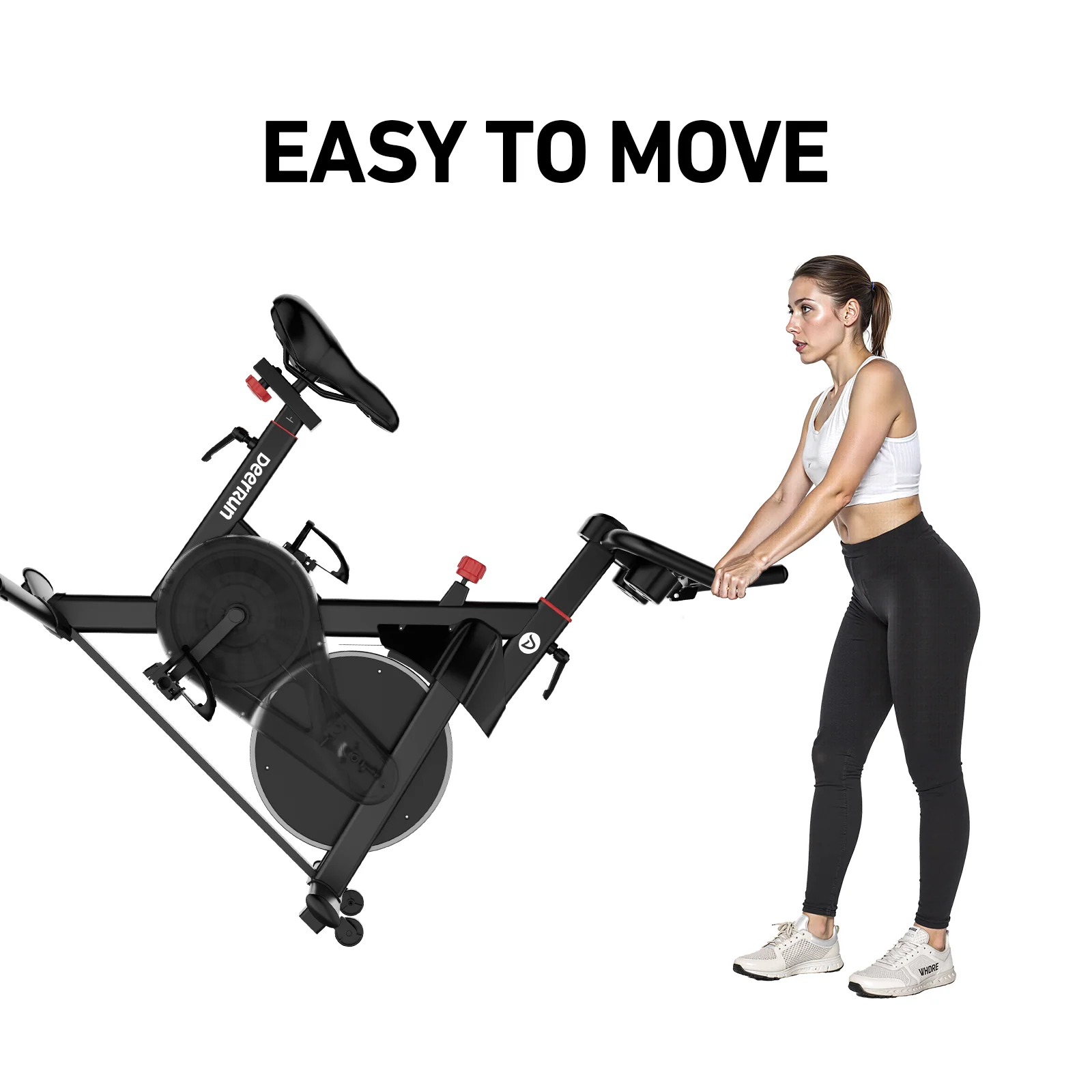 DeerRun S500 Pro King Size Indoor Exercise Bike for Tall Riders 32 Magnetic Adjustable Resistance, LED Screen - Image 25